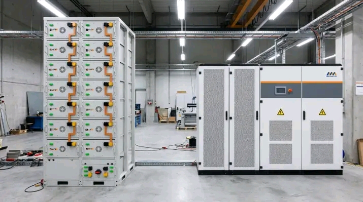Industrial battery bank and inverter system
